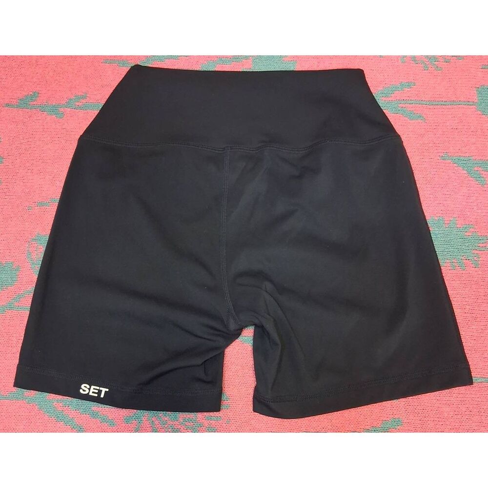 Set active womens small running shorts navy blue biker shorts athletic gym